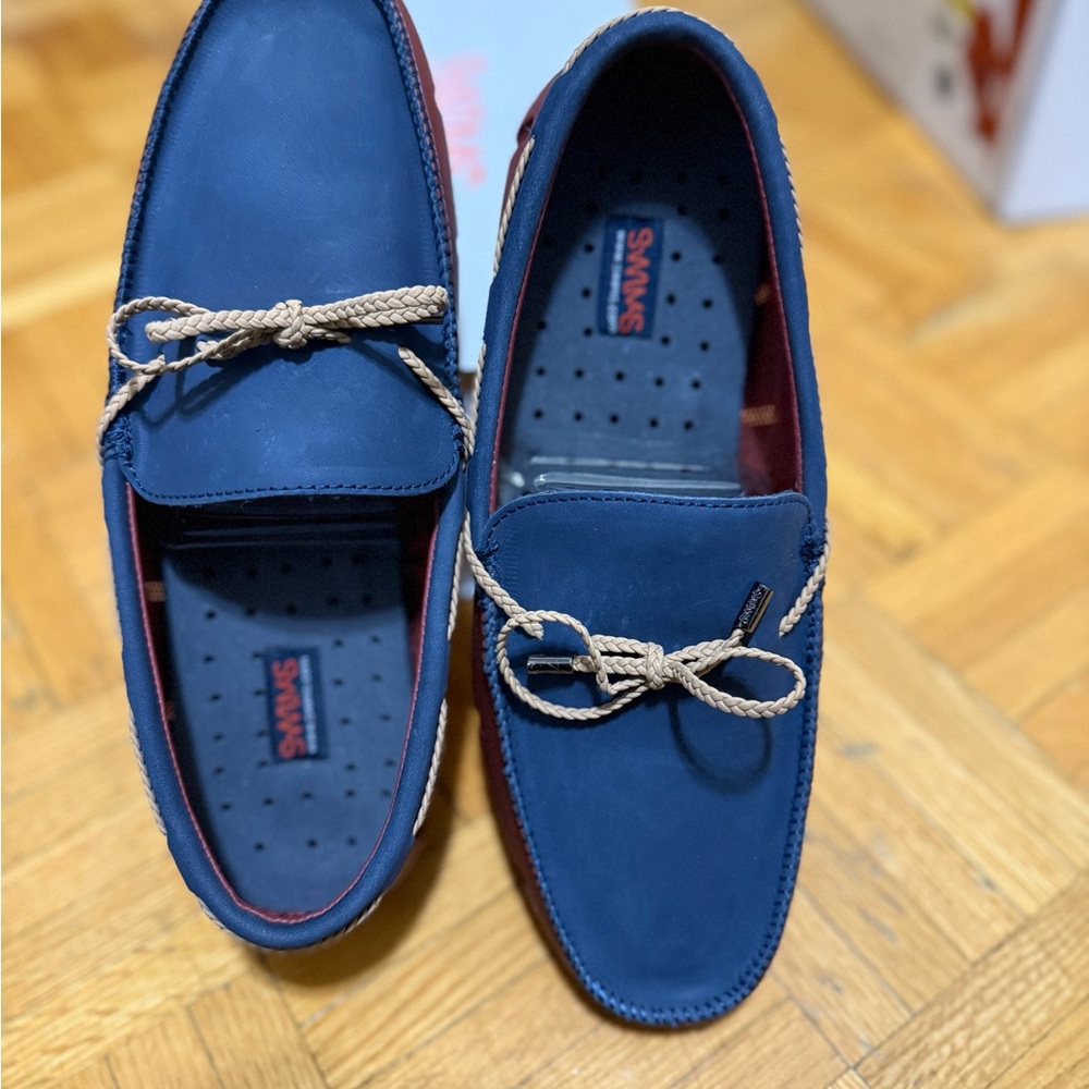 Swims Blue Boat Shoes with Moccasin Design BRAND NEW NEVER WORN